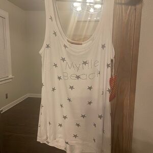 SOL Mate NWT Myrtle Beach rhinestone star tank top